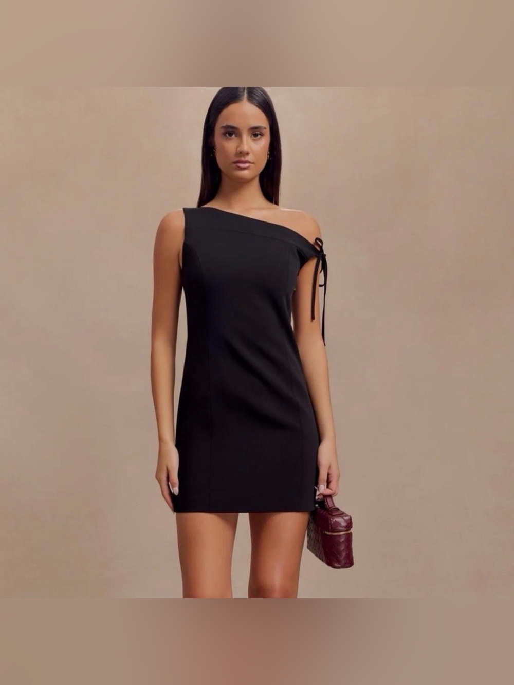 Meshki Baker Suiting Off Shoulder Black Dress Size Small